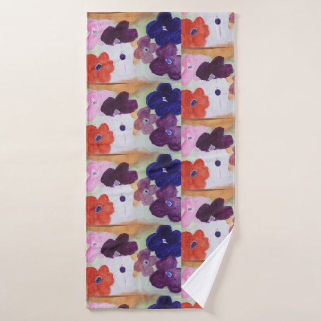 Fleurs de printemps de l'anémone (Serviette de bain)