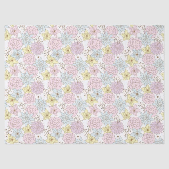 fleurs de printemps en papier de soie (Recto)