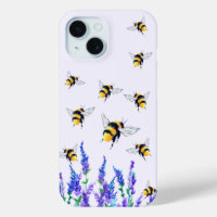 Fleurs de printemps et coque iphone d'abeilles