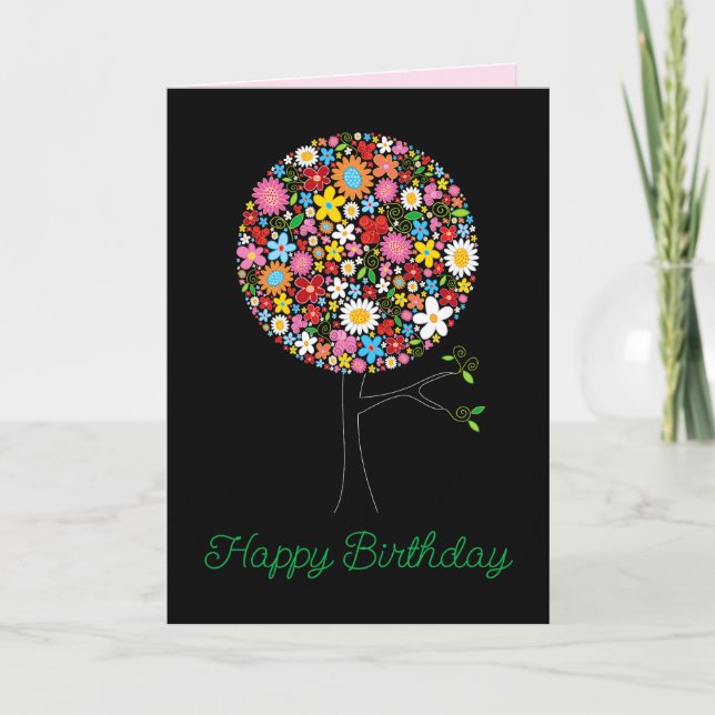 Fleurs de printemps Invitation Pop Tree / Faire-pa (Devant)