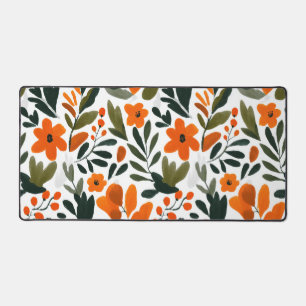 Fleurs de printemps orange motif botanique floral