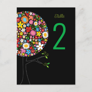 Fleurs de printemps Whimsical Numéro de table Pop