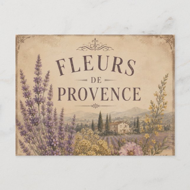 Fleurs de Provence Postkarte (Vorderseite)