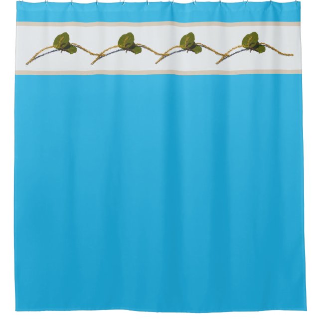 Fleurs de raisin - Rideau de douche lagon (Devant)