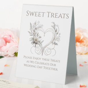 Fleurs de signes mariages de friandises avec un co