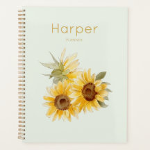Fleurs de soleil aquarelles personnalisées