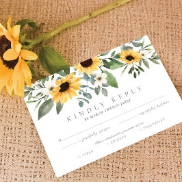 Fleurs de soleil Jaunes Aquarelles RSVP Entrée Cho