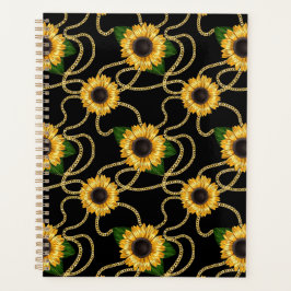 Fleurs de soleil jaunes élégantes Motif élégant su