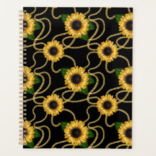 Fleurs de soleil jaunes élégantes Motif élégant su