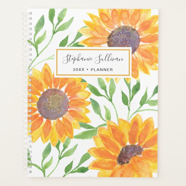 Fleurs de soleil jaunes personnalisées (Devant)