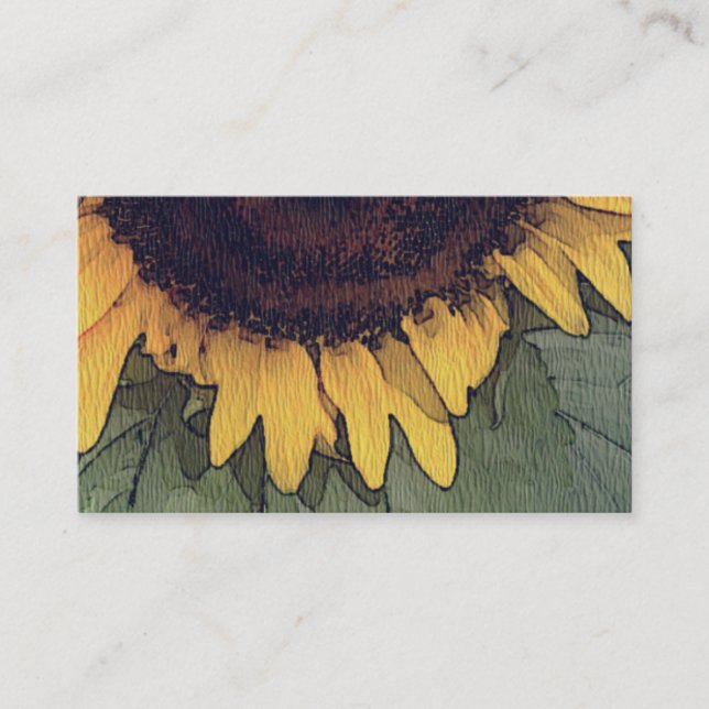 Fleurs de soleil, Peinture, Plante, Reiki, Carte d (Devant)
