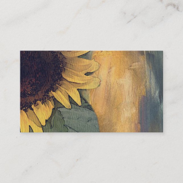 Fleurs de soleil, Peinture, Plante, Reiki, Carte d (Devant)