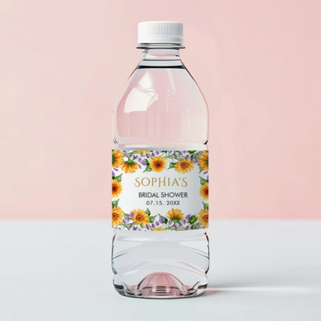 Fleurs de soleil rustiques et Étiquettes de lavand (Créateur téléchargé)