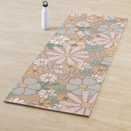Fleurs de tapis de yoga personnalisées