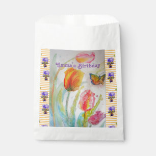 Fleurs de Tulipe colorées Fête Fête Favoriser Sacs