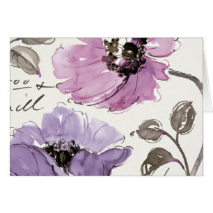 Fleurs de valse florales d'aquarelle de prune