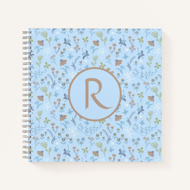 Fleurs de viande Journal Monogramme bleu (Devant)