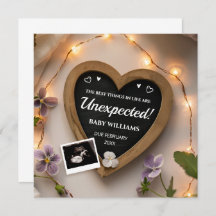 Fleurs de violet Faire-part de grossesse