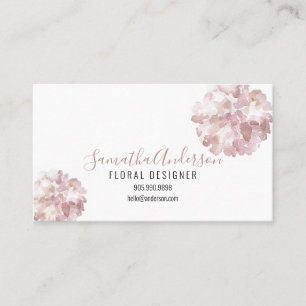 FLEURS D'EAU ROSE CARTES DE VISITE avec CODE QR