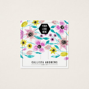 Fleurs d'été Feuille Logo Hair Display Card