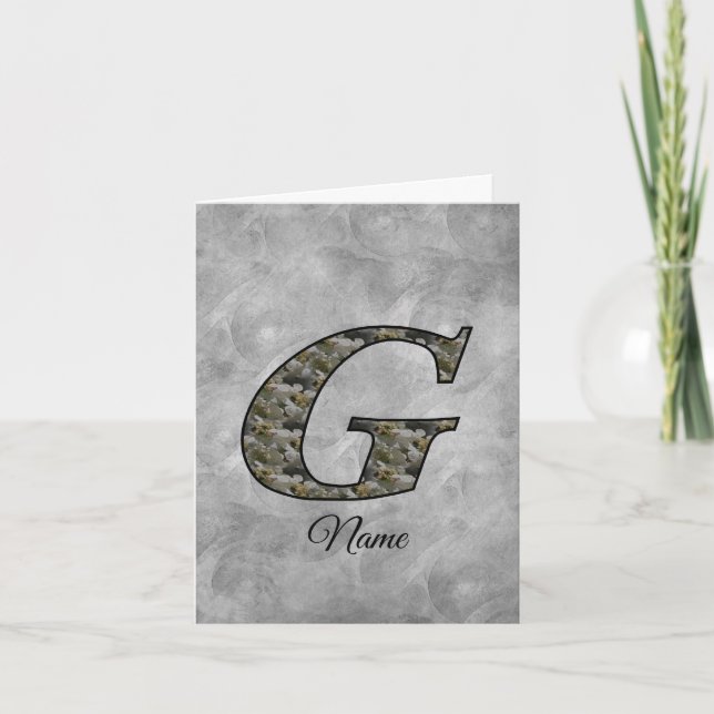 Fleurs d'hydrangea Monogramme Initiale G Personnal (Devant)