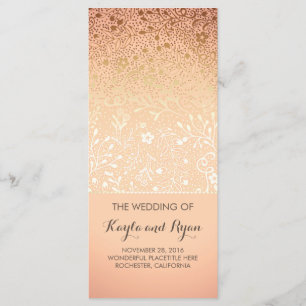 Fleurs d'or Vintage Blush programmes de mariage