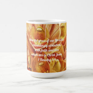 Fleurs d'orchidées de foi et Mug d'écriture