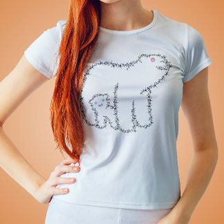 Fleurs d'ours maman Ligne T-shirt
