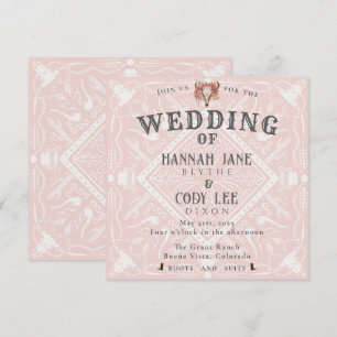 Fleurs du désert Faire-part de mariage occidental