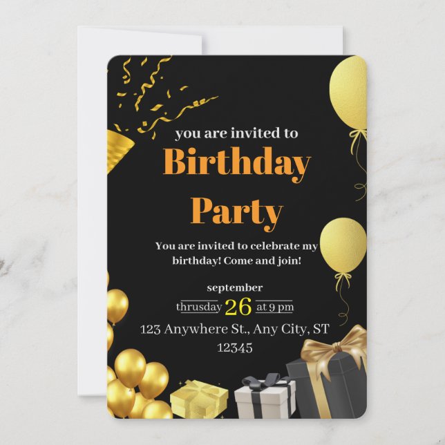 Fleurs Élégantes : Carte d'Anniversaire Minimalist (Devant)