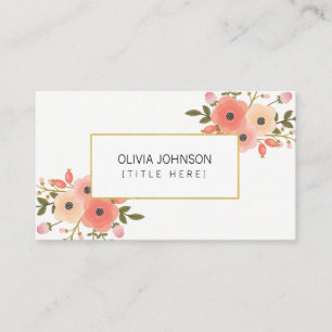Fleurs élégantes Cartes de visite professionnels
