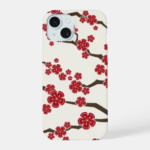 Fleurs élégantes de cerisier rouge Sakura modernes