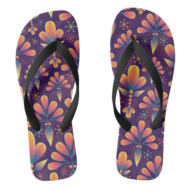 fleurs en fleur tongs adultes en fleurs (Semelle)