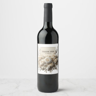 fleurs en papier bouquet étiquettes de vin merci