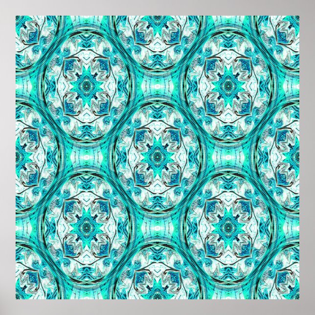 Fleurs en Turquoise...... Poster (Vorne)