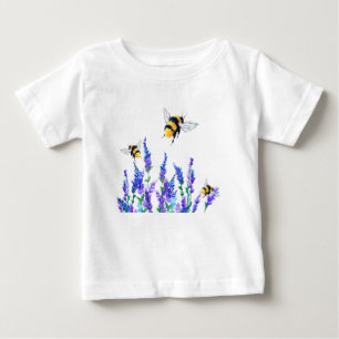 Fleurs et abeilles Flying Baby T-Shirt Printemps J