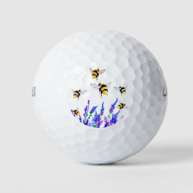 Fleurs et balles de golf des abeilles volantes (Devant)