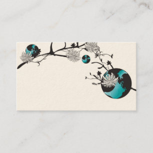 Fleurs et carte de visite de cercles