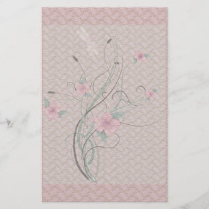 Fleurs et dentelle papeterie