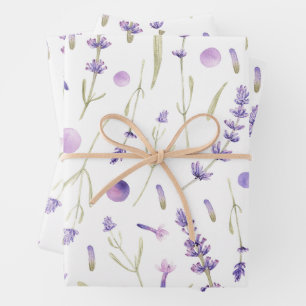 Fleurs et Feuilles de lavande aquarelle