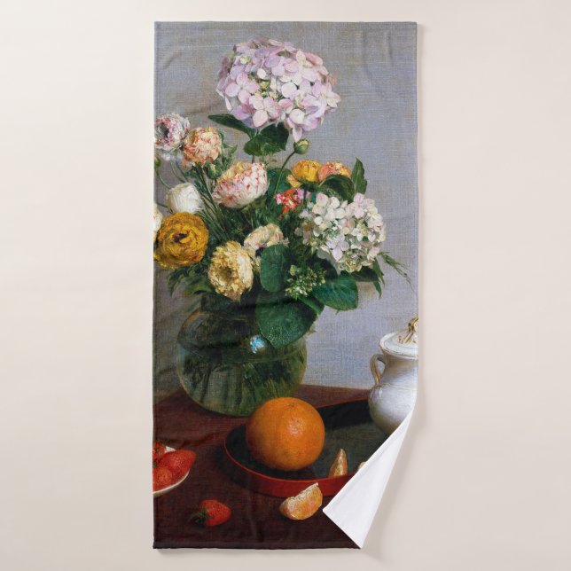 Fleurs et fruits, Henri Fantin-Latour (Serviette de bain)