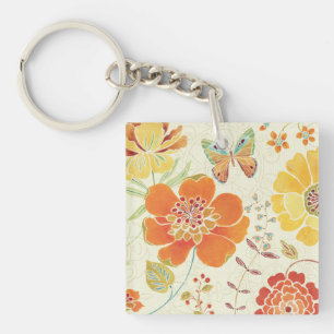 Fleurs et papillons colorés