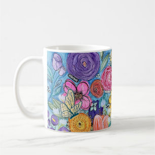 Fleurs et papillons Mug