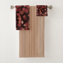 Fleurs et rayures de broche