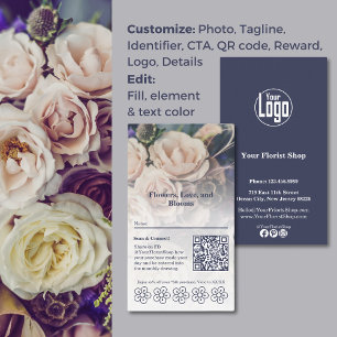 Fleurs et récompenses Carte de fidélité fleuriste