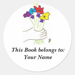 Fleurs, Étiquette de livres