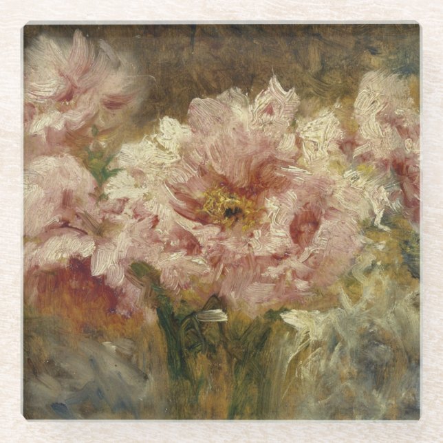 Fleurs - Félix Ziem Glasuntersetzer (Vorderseite)