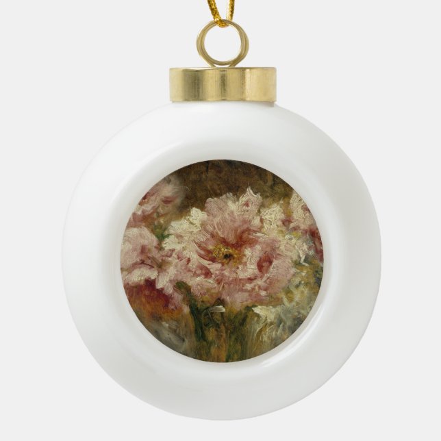 Fleurs - Félix Ziem Keramik Kugel-Ornament (Vorderseite)