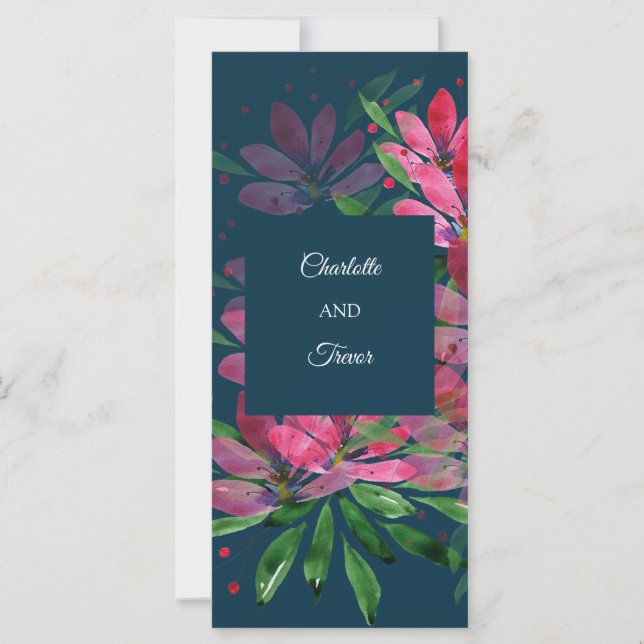 Fleurs Fleur Fleur OEuvre originale Carte Aquarell (Devant)