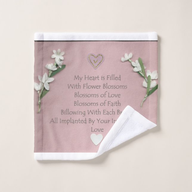 Fleurs Fleurs Laver linge (Gant de toilette)